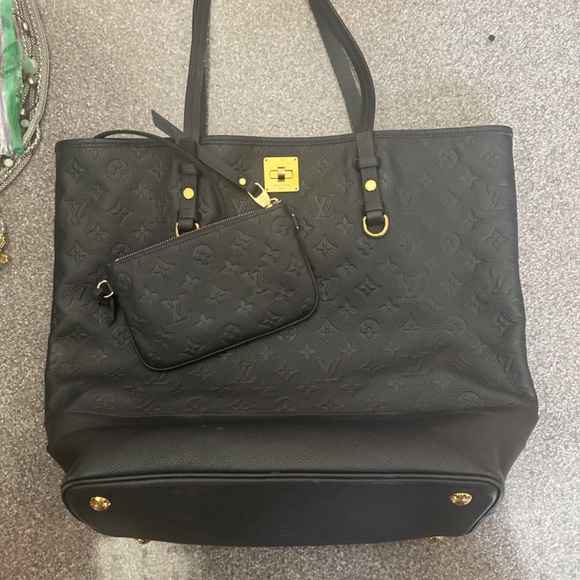 Louis Vuitton navy blue monogram Empreinte Citadine Tote - Picture 5 of 6